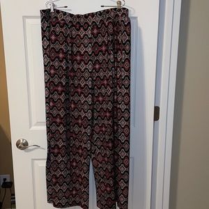 Cuddl Duds Flexwear Printed Wide Leg Pants